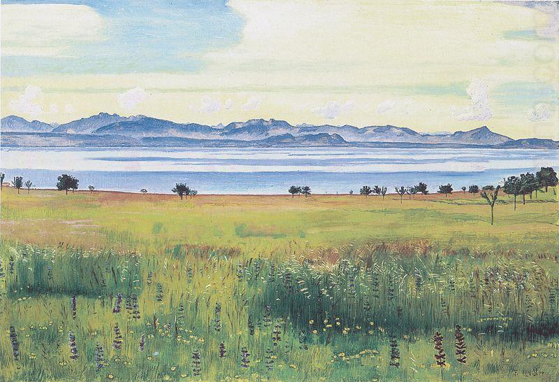 Der Genfersee von St Prex aus, Ferdinand Hodler